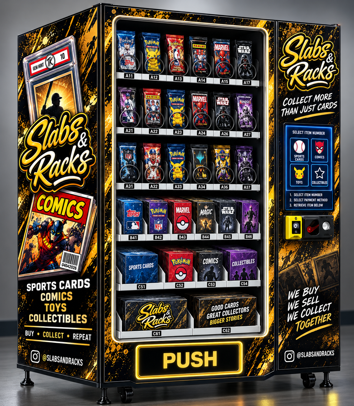 Slabs & Racks vending machine